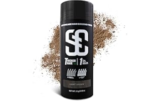 SOVONCARE Hair Fibers for Thinning Hair Light Brown, Hair Building Fibers for Bald Spots Undetectable & Natural, Conceals Hair Loss Fill In Fine Hair Powder Hair Thicker Instantly for Women & Men 28g