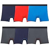Fruit of the Loom mens 4-way Stretch Boxer Briefs | Lightweight & Moisture Wicking Underwear | Long Leg, Regular Leg & Trunk