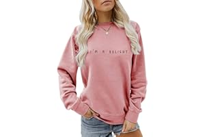 ENVIARBRILLO I'm A Delight Shirt Crewneck Sweatshirt for Women Funny Attitude Long Sleeve Pullover Sarcastic Graphic Blouse