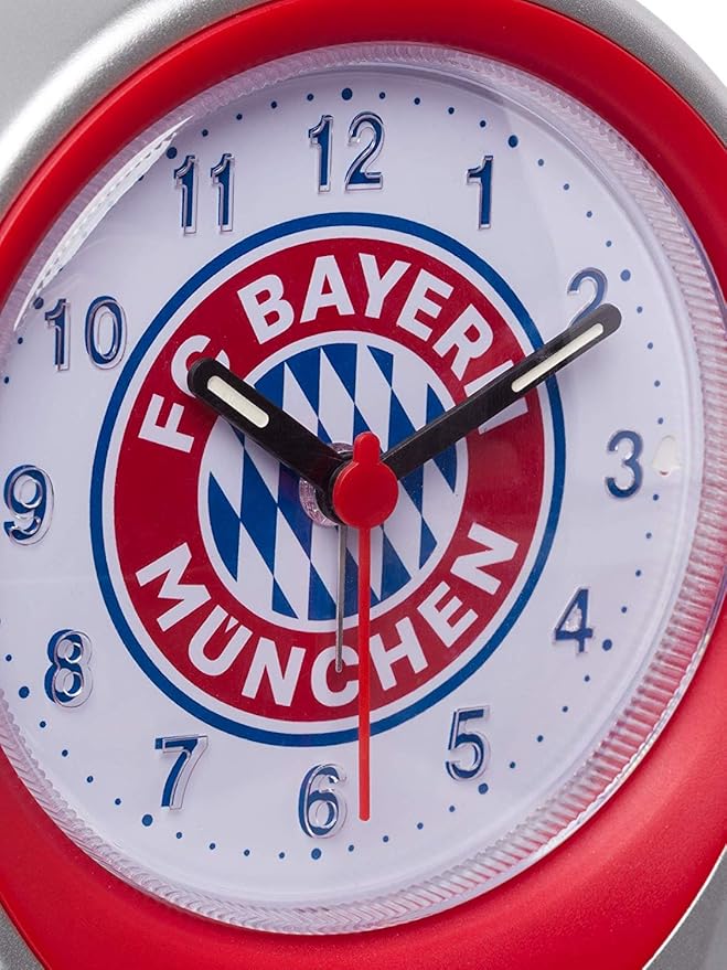 Wecker Logo FC Bayern MÜNCHEN + Sticker München Forever, Wecker FCB, Uhr