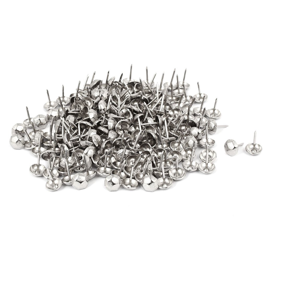 sourcingmap 7/16 Inch Dia Stainless Steel Thumbtack Upholstery Decorative Tack Nail 200PCS