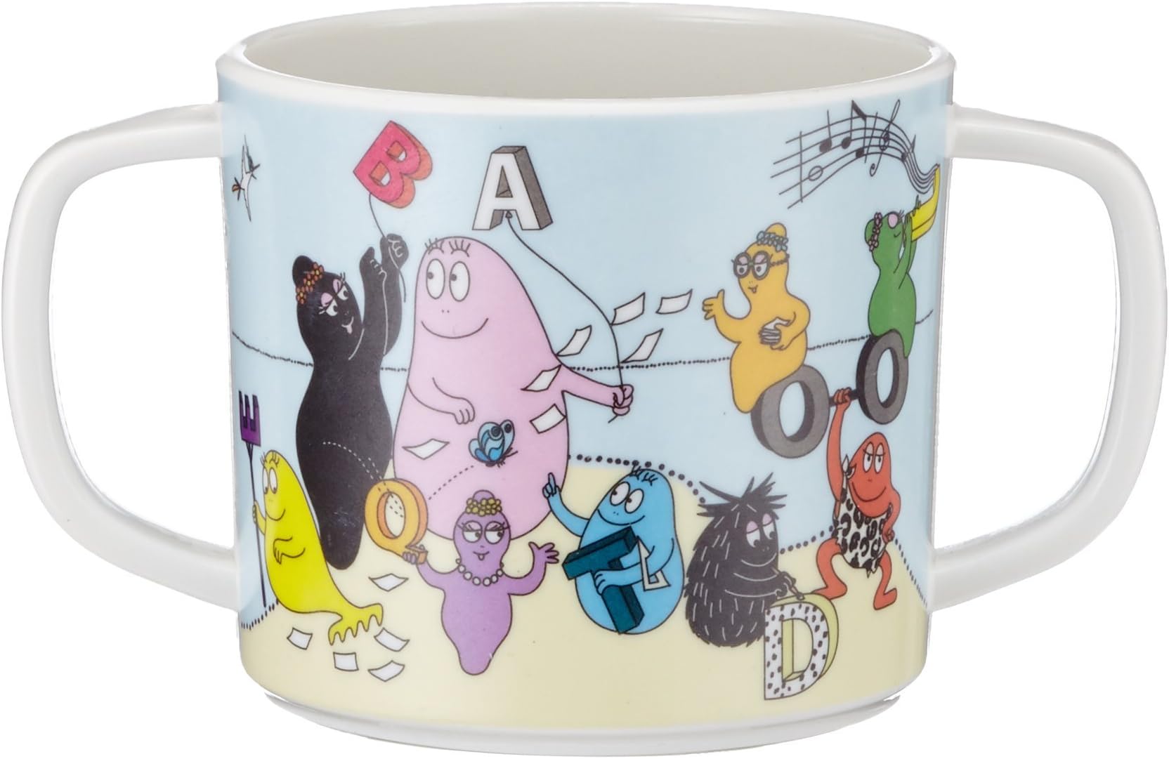 Barbapapa BA904F Cup with 2 Handles and Alphabet Motif
