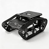 YonPhsy Robot Tank Chassis Kit Metal DC Motor for Arduino Raspberry Pi DIY | Metal tracked tank chassis, 5kg payload, 12V DC motors, 30&deg; climb, 1:34.02 gear ratio, DIY kit, for Arduino/Pi/STEM