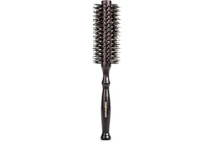 GRANNATURALS Round Styling Hair Brush - 1.75 Inch Diameter - Boar + Nylon Bristles for Blow Drying, Curling, and Styling Hair - Natural Wooden Handle for Women and Men