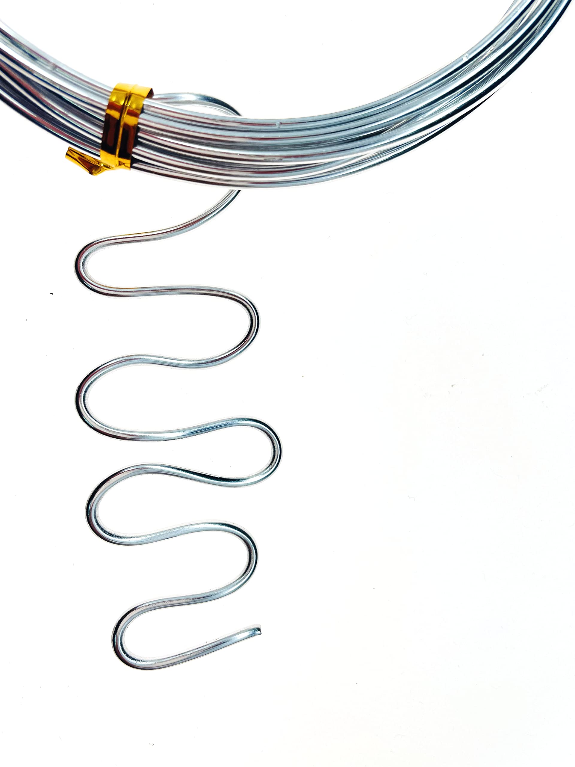 Aluminum Wire, Wire Armature, Bendable Metal Craft Wire for Making Dolls Skeleton DIY Crafts (12Gauge(2mm), Silver)