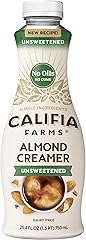 Califia Farms - Unsweetened Almond Milk Coffee Creamer, 25.4 Oz, Dairy Free, Plant Based, Vegan, Gluten Free, Non GMO, Sugar 