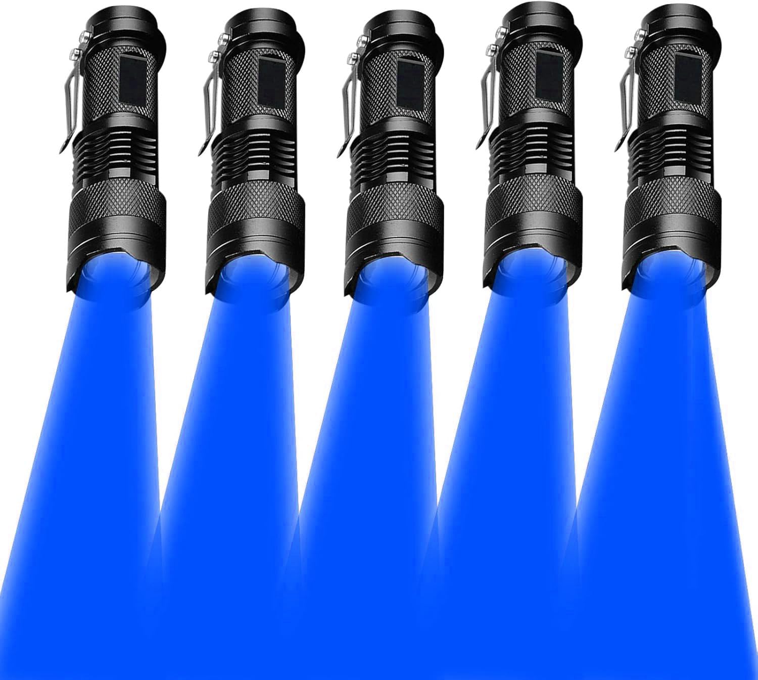 MODOAO Mini LED Flashlight Green/Red/Blue Light Light Torch 3 Modes Light for Camping, Hiking, Night Vision, Night Fishing，Night Ride (4 Pack)