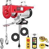 VEVOR Electric Hoist, 2200 lbs 120V Electric Winch with 328 ft Wireless &amp; 14 ft Wired Remote Control, 40 ft Single Cable Lifting Height, Single/Double Slings, Lift Hoist for Garage Warehouse Factory
