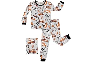 babee Reshinee Bamboo Viscose Toddler Pajamas Boys Girls Baby Animal Pjs Sets 12M-8Y Kids 2pcs Long-Sleeve Snug fit Sleepwear