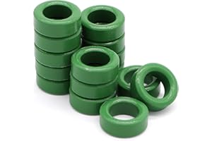 Taigoehua 15PCS (Green) 22X14X8mm Toroid Core, Inductor Coils Ferrite Rings