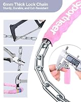 Sportneer High Security 5-Digit Chain Lock for Bike Motorcycle Door view 4