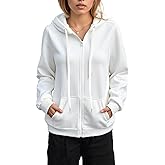 Womens Zip Up Hoodies Long Sleeve Hooded Sweatshirts Fall Fashion Clothes Casual Trendy Jacket