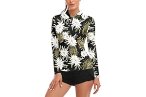 Soneven Womens Long Sleeve Polos 1/4 Zip Moisture Wicking Collared Golf Shirt Slim Fit for Casual Work