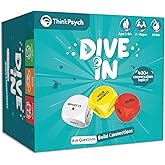 ThinkPsych Dive in - SEL Conversation Dice Game with 400+ Topics | Therapy Games for Kids & Teens | Social Emotional Learning for Home & School | Play Therapy & Counseling Toys | Ages 6-99