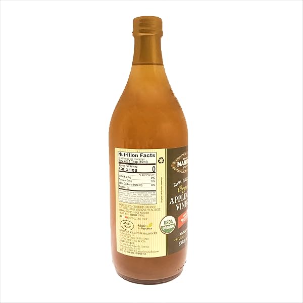100% RAW UNFILTERED ORGANIC APPLE CIDER VINEGAR WITH ‘THE MOTHER’ – 34 OZ (2 PACK) – RICH IN PROBIOTICS AND ENZYMES, PERFECT FOR COOKING, SALAD DRESSINGS, MARINADES, AND DRINKING – A VERSATILE PANTRY ESSENTIAL FOR YOUR WELLNESS ROUTINE