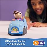 Ms. Rachel 1-2-3 Roll Vehicle with Click-in Figure Pull Back Action Toy view 3