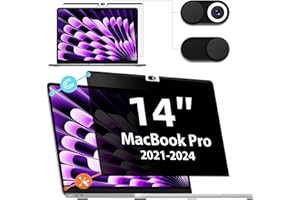 IPROKKO Magnetic Privacy Screen MacBook Pro 14 Inch (2021-2025, M1, M2, M3, M4, M5), Removable Matte Anti Blue Light Glare Fi