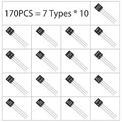 17Values 170PCS 2N2222 2N3904 2N3906 2N5401 2N5551
