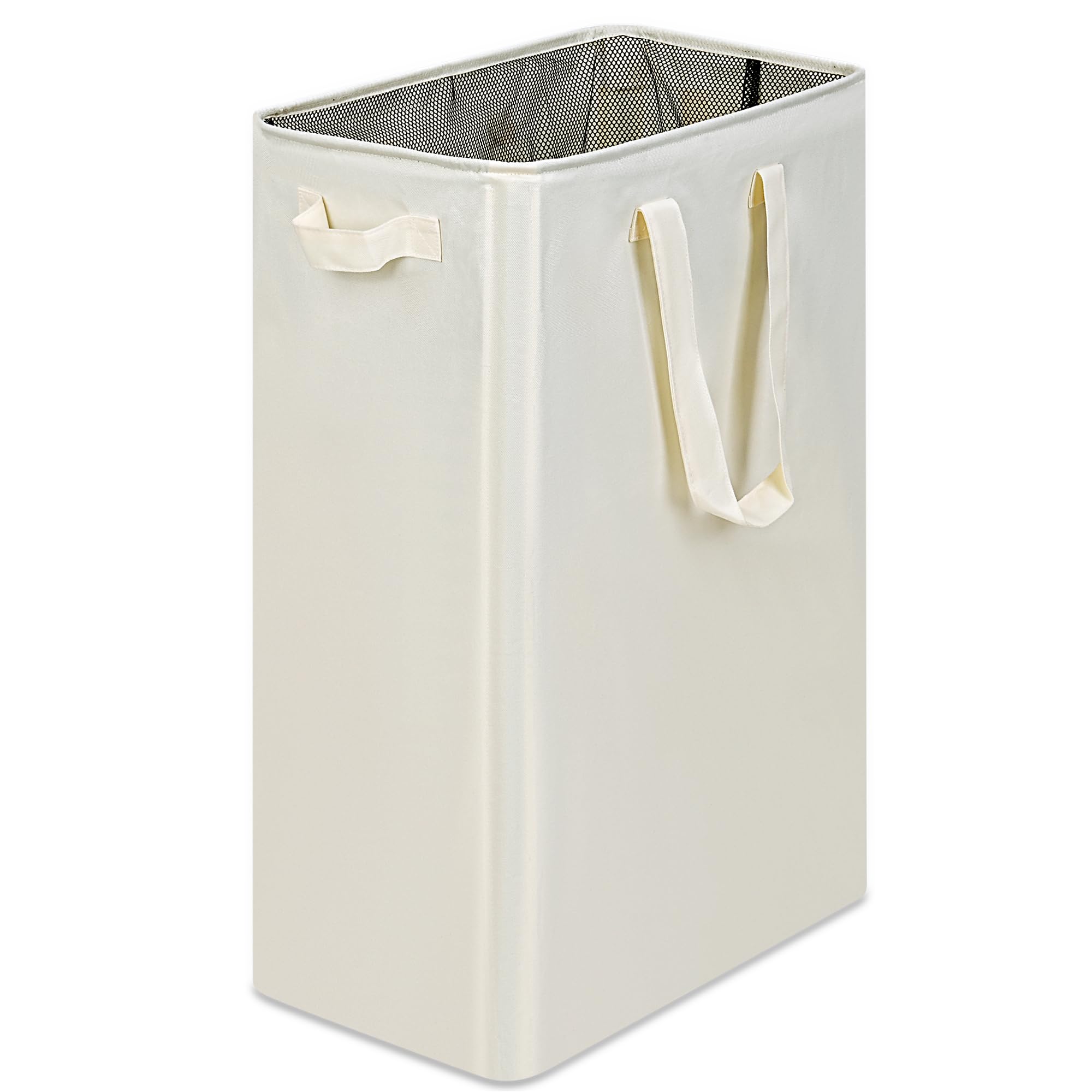 Photo 1 of efluky Slim Laundry Basket, Narrow Laundry Hamper with Handles, Collapsible Dirty Clothes Hamper, Tall Laundry Bin for Laundry Room, Dorm and Bedroom, 19.8 Gallon (75L) Beige