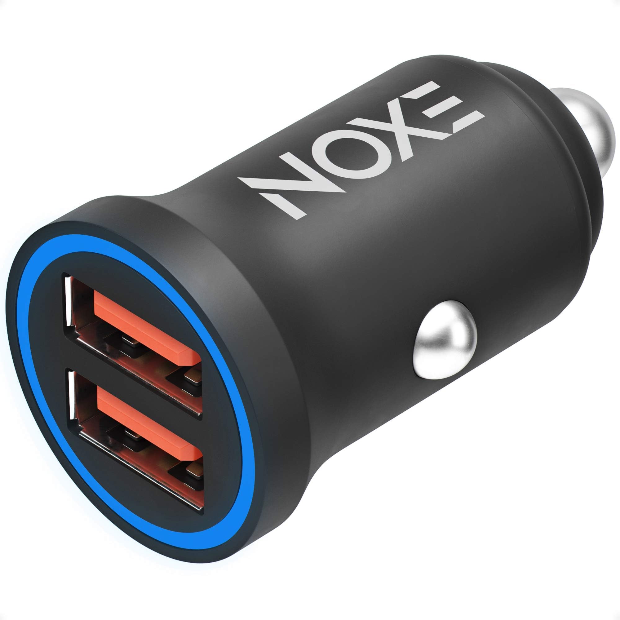 Dual USB Car Charger - Fast Car Charger - Mini Flush Fit 36W 6A Metal Phone Charger for Cars - Compatible iPhone 11 Pro XS XR X, Samsung Galaxy Note and More