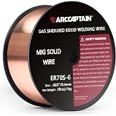 ARCCAPTAIN MIG Welding Wire ER70S-6 .023" 2LB x 1 | Smooth Wire Feeding, Stable Arc, Low Spatter &amp; Clean Weld Beads for Mild Steel Fabrication