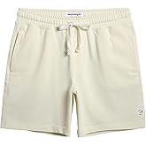 maamgic Mens Athletic Gym Shorts 5/7" Elastic Waist Casual Pajama Pocket Jogger Men Workout Short Pants