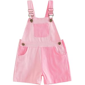 Fernvia Toddler Kids Baby Girl Boy Contrast Color Overalls Shorts Clothes | 6-12 Months,12-18 Months,18-24 Months,2T 3T 4T 5T