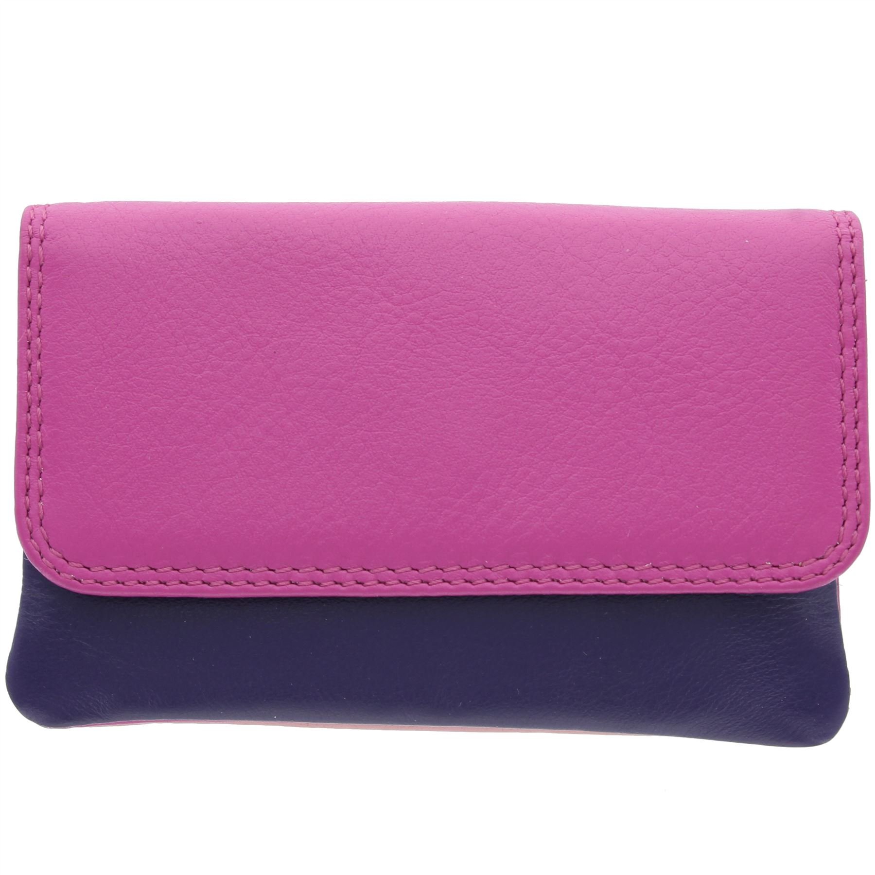 Visconti Leather Rainbow Collection Tahiti Purse RB99 Berry Multi — image 1