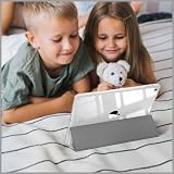 FINTIE Hybrid Case for iPad 10.2 9th 8th 7th Gen Clear Back Marble view 9