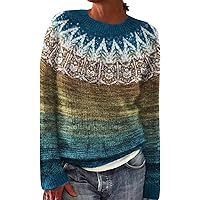 トップス U Neck Popover fair isle sweater knit frost crew neck fair isle popover Bootlegger 2000006703