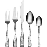 Oneida Tuscany 20-Piece Flatware Set, Service for 4, Silver | mirror finish, dishwasher safe | includes knives, forks, and spoons | heavy duty, cutlery set for kitchen and dining
