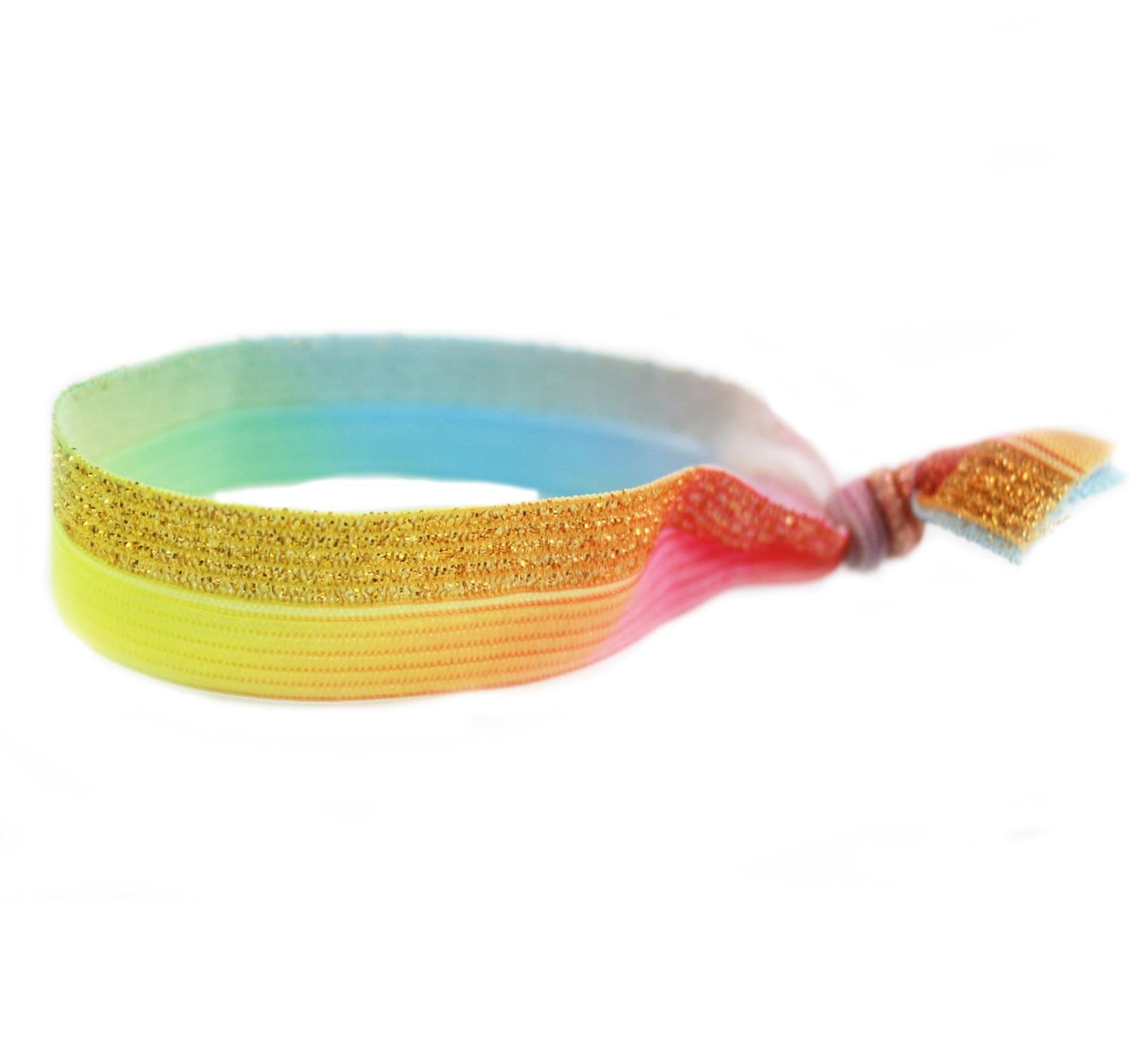 Amazon Com One Up Bands Women S Shimmer Rainbow Hair Tie One
