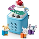 Toniebox 2 Audio Player Bundle for Kids 3+ with Lalalinos Akio, Cosmo, Scout Figurines and Tonieplay Game &amp; Controller - Sky Blue
