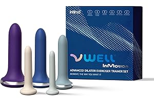 VWELL Inmotion Advanced Dilator Exerciser Trainer Set Pelvic Floor Muscle Inmotion Technology Active Pellets for Her Woman (Advanced 5 Kit System)