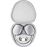 co2CREA Hard Case with Sleep Mode Replacement for Apple AirPods Max Wireless Over-Ear Headphones (White Case)