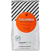 Amazon Fresh Colombia Ground Coffee, Medium Roast, 12 Ounce