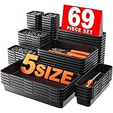 A-LUGEI Tool Box Organizer Tray Divider Set 69pcs Black