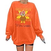 FRYAID Thanksgiving Sweatshirt Women Gobble Gobble Shirt Thanksgiving Turkey Sweaters Pumpkin Season Long Sleeve Tops