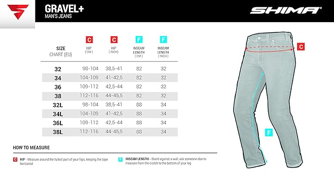 Shima Kevlar Hombre Pantal/&oacute;n de Motorista SAS de verano Tec con protecciones Tama/&ntilde;o 34L indygo Blue