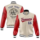 MZBY Custom Baseball Letterman Jacket with Stitched Name Number Team Logo for Men Women Youth