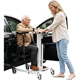 VOCIC Electric Transfer Lift for Car, Portable Folding Patient Lift Transfer Chair, Electric Assist Lift Aid for Seniors, Adults, AY06