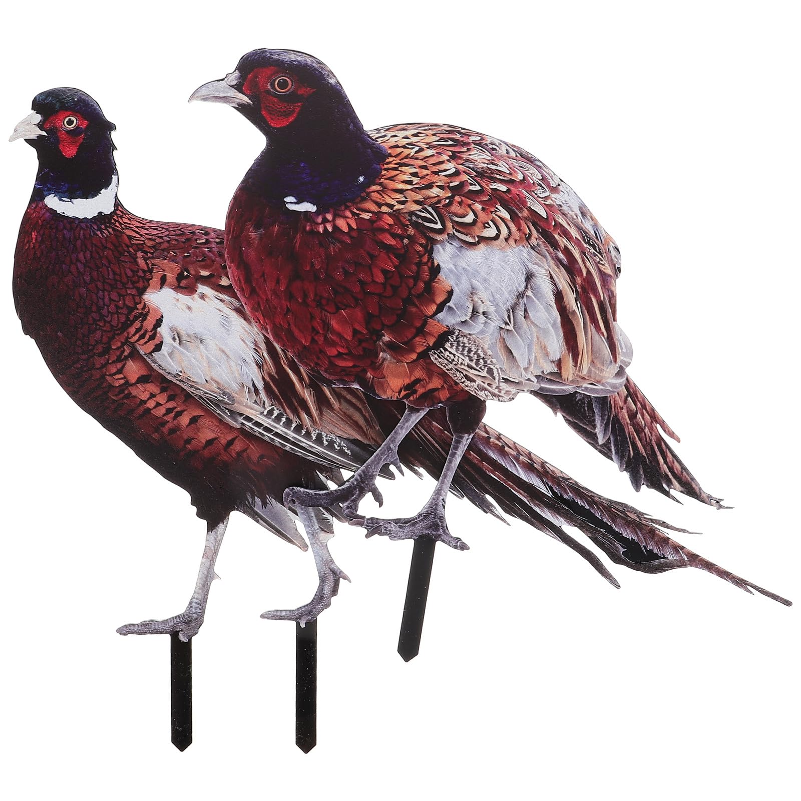 YARNOW 2pcs Ground Figurine Landscape Bird Pathway Art Ornament and Metal Sculpture Sculptures Animal Courtyard Decoration Garden Ornaments Decor for Stake Chic Decorative Pheasant Lawn