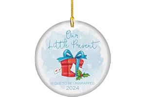 KOZMOZ INSPIRE Pregnancy Announcement Baby Bump Ornament Baby On The Way Ornament Expectant Parents Ornament Expecting Baby Pregnancy Ornaments Expecting 2024 - Expecting Baby Surprise Ceramic Ornament