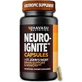 NeuroIGNITE Nootropic Brain Supplement for Memory and Focus, 60 Servings | Vegan, Gluten Free Memory Supplement with Bacopa, Ginkgo Biloba, St. John's Wort for Cognitive Health and Mental Clarity