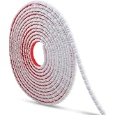 Trimold 0.4" x 118" Peel and Stick Bead and Reel Trim, White | Easy to Paint, Flexible DIY Craft Molding for Mirror Frame, Backsplash, Wall, Door, Cabinet, Dresser, Shelf