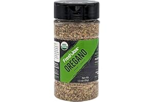 FreshJax Organic Crushed Oregano Leaves – 1.1 oz Bottle, Non-GMO, Gluten-Free, Keto, Paleo, Kosher, No Preservatives – Dried Oregano Flakes for Cooking, Pizza, Pasta & Marinades