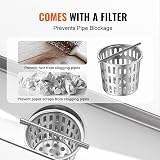 VEVOR 610mm Linear Shower Drain Tile Insert Brushed 304 Stainless Steel view 5