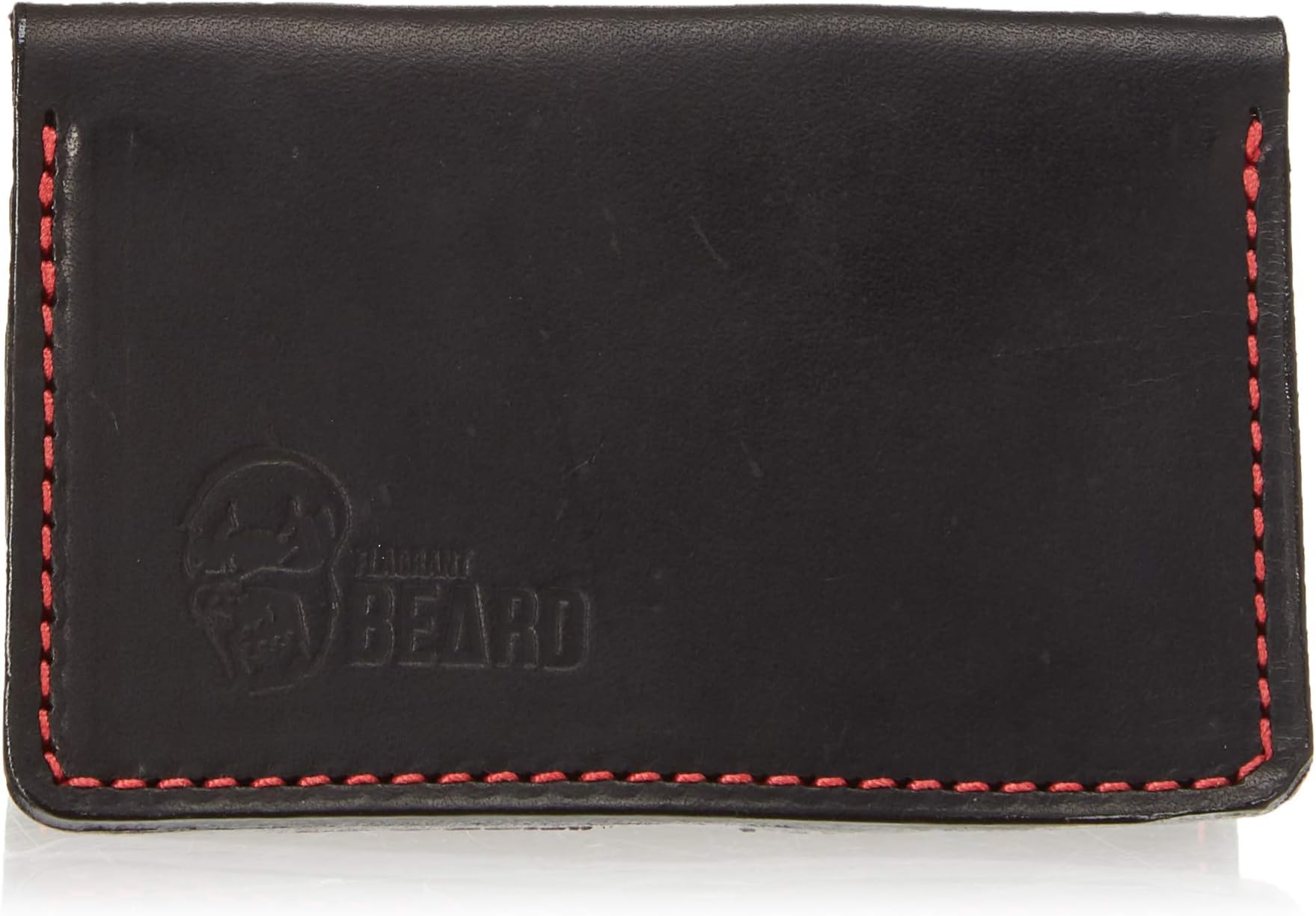 Flagrant Beard Wallet Black Red Stitched