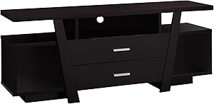 Monarch Specialties Cappuccino with 2 Storage Drawers TV Stand, 60