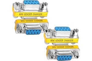 MEIRIYFA DB9 Gender Changer D-SUB 9 Pin RS-232 Connector Serial Port Cable Coupler Adapter for Serial Applications-4Pcs (Fema